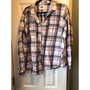Ladies old navy button up flannel